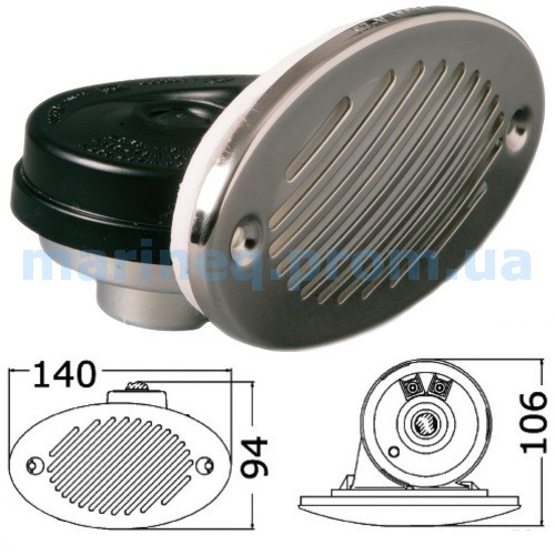 Горн врізний Fiamm, нержавіюча сталь, фото 1