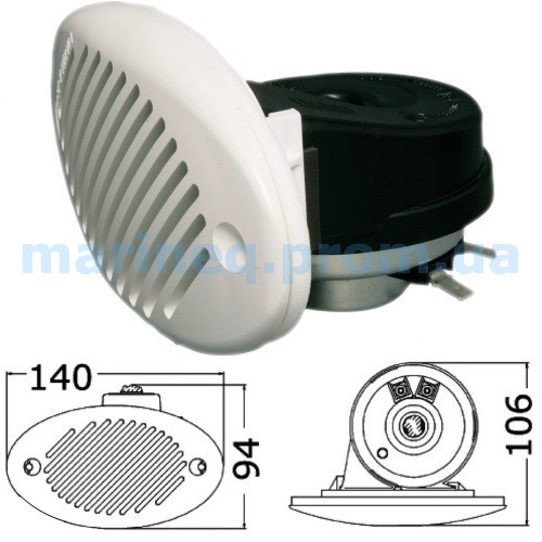 Горн врізний Fiamm, білий, фото 1