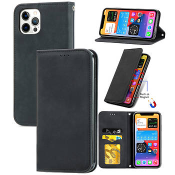 Чохол-книжка Skin Feel Leather Wallet для Apple iPhone 12 / 12 Pro Black