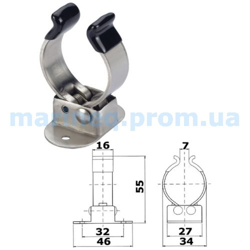 Пружинні затиски для весел, 30/35 мм, фото 1