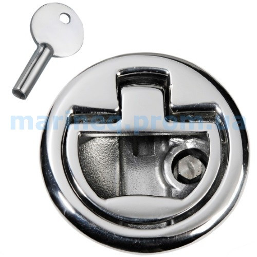 Запор-засувка для дверок/щитів пайола, з замком., фото 1