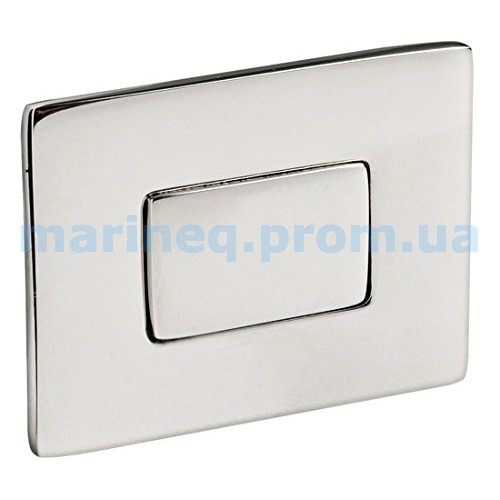 Ручка - накладка для пружинних засувок, прямокутна, АБС хром., фото 1