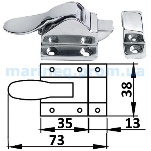 Засувка підпружинена, фото 1