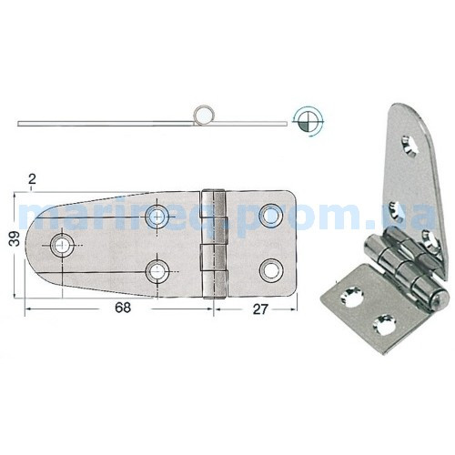 Петля, 95x39 мм., фото 1
