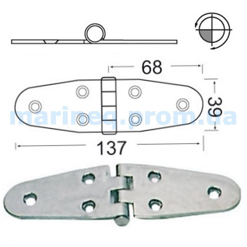 Петля, 137x39 мм, фото 1