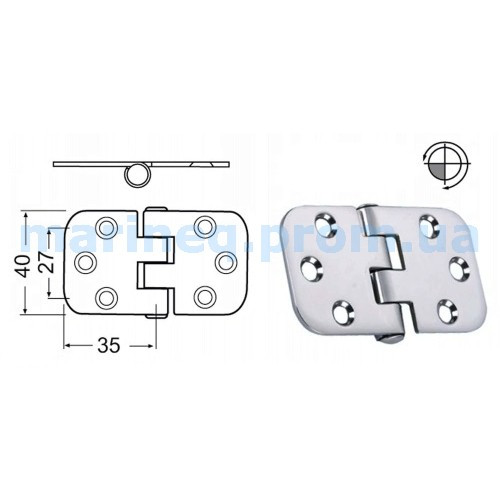Петля, 70x39 мм, фото 1
