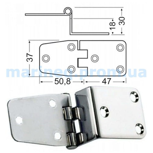 Петля з вигином, 97,8x37 мм, фото 1