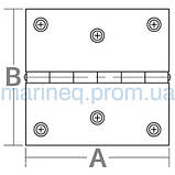 Петля, 75x75 мм, фото 2