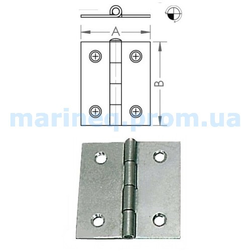 Петля 40x40 мм, фото 1