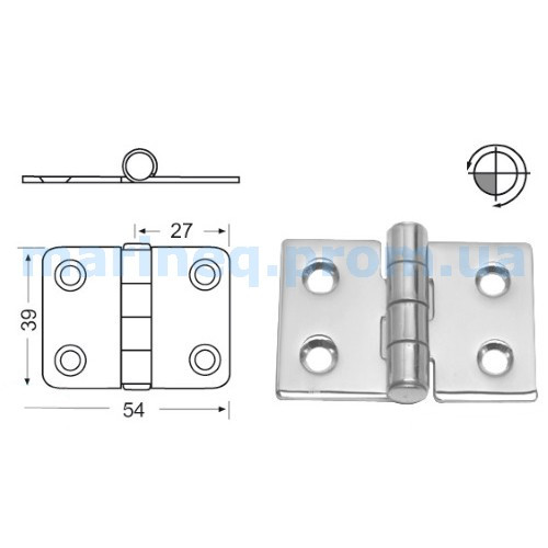 Петля, 54x39 мм, фото 1