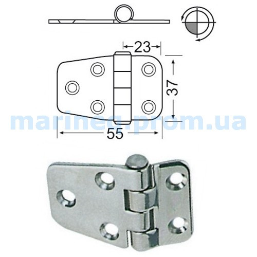 Петля, 55x37 мм, фото 1
