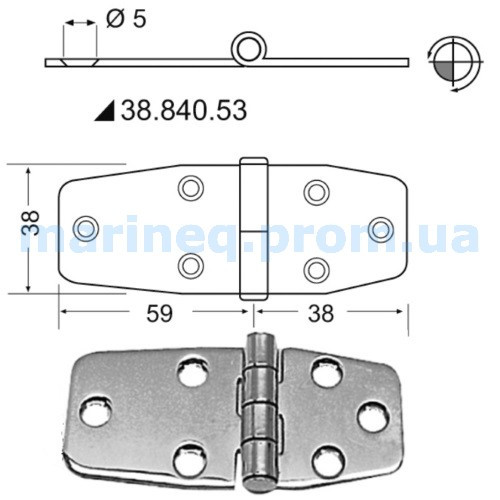 Петля, 97x38 мм, фото 1