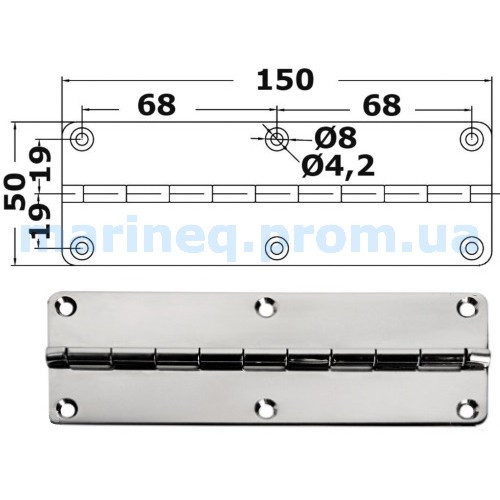 Відрізок рояльної петлі., фото 1