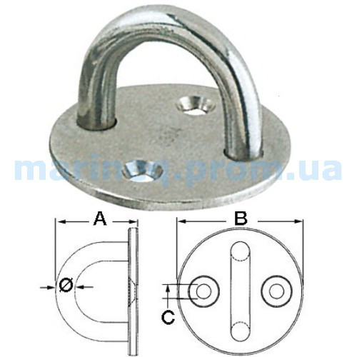 Обушок з круглим підставою, ø 5 мм, фото 1