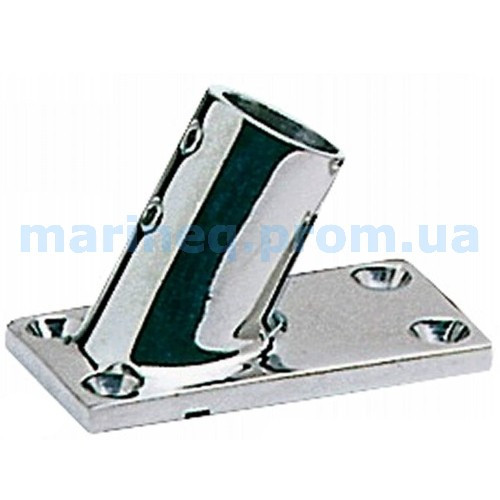 Підстава для релінгів, прямокутна, 60°, ø 25 мм, фото 1