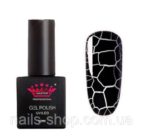 Кракелюр топ Master Professional Crack Top Gel, чорний, 10 мл