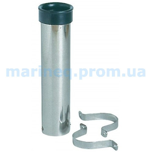 Тримач вудлища настінний, нерж. сталь., фото 1