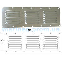 Решетка вентиляционная прямоугольная, 116x340 мм