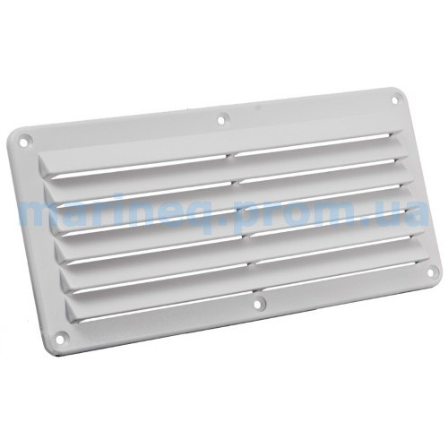 Решітка вентиляційна, 125x260 мм , біла, фото 1