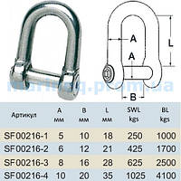 Скоба соединительная якорная, 6 мм. Арт. SF00216-2