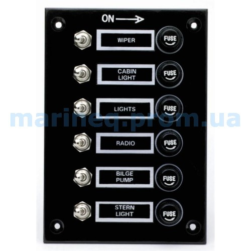 Панель управління, 6 тумблерів. Арт. бази 09390, фото 1