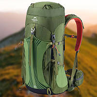 Рюкзак туристический Naturehike NH16Y020-Q, 55 л, зеленый из 100% нейлона, воздухопроницаемый, для треккинга