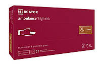 Перчатки латексные Mercator Medical Ambulance High Risk повышенной прочности XL Синие 50 шт ( KB, код: 8246371