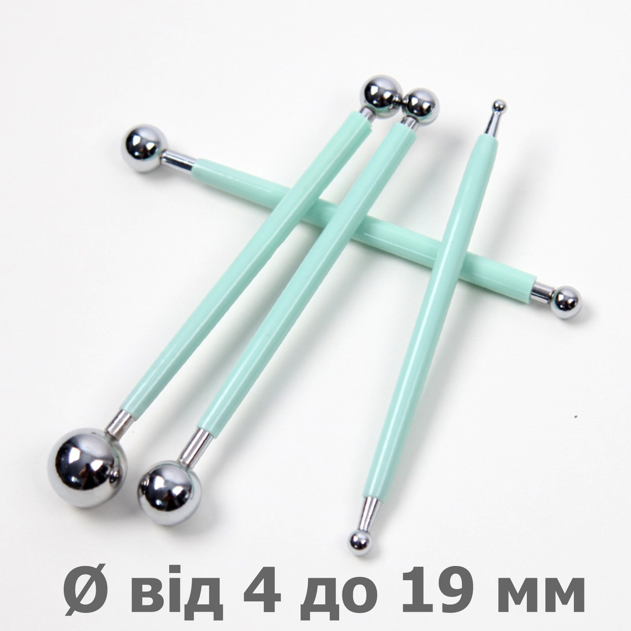 Стеки для моделювання - Набір із 8 кульок від 4 мм до 19 мм - GREEN