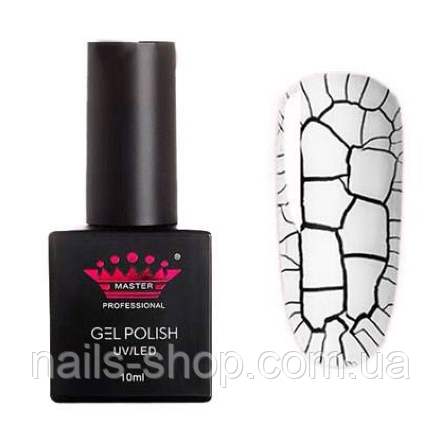 Кракелюр топ Master Professional Crack Top Gel, білий, 10 мл