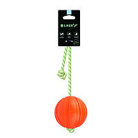 Мячик Collar ЛАЙКЕР9 Люми на шнуре д-9 см Оранжевый QT, код: 7565460