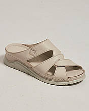 Шльопанці на танкетці Altura 2121 36 м'ятна шкіра 38, Бежевий