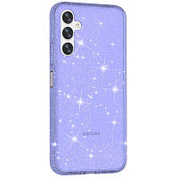 Прозрачный чехол Nova Sparkle для Samsung Galaxy A24 4G с блестками Purple