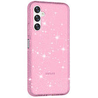 Прозрачный чехол Nova Sparkle для Samsung Galaxy A24 4G с блестками Pink