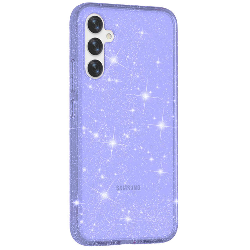 Прозорий чохол Nova Sparkle для Samsung Galaxy A56 5G із блискітками Purple