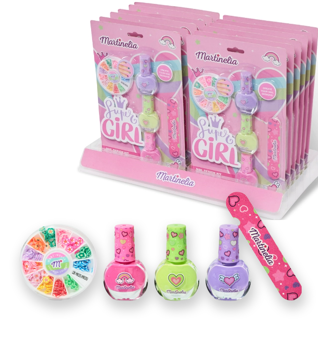 Набір для дизайну нігтів для манікюру лаки дитячі Martinelia Супер дівчина (11957), фото 1
