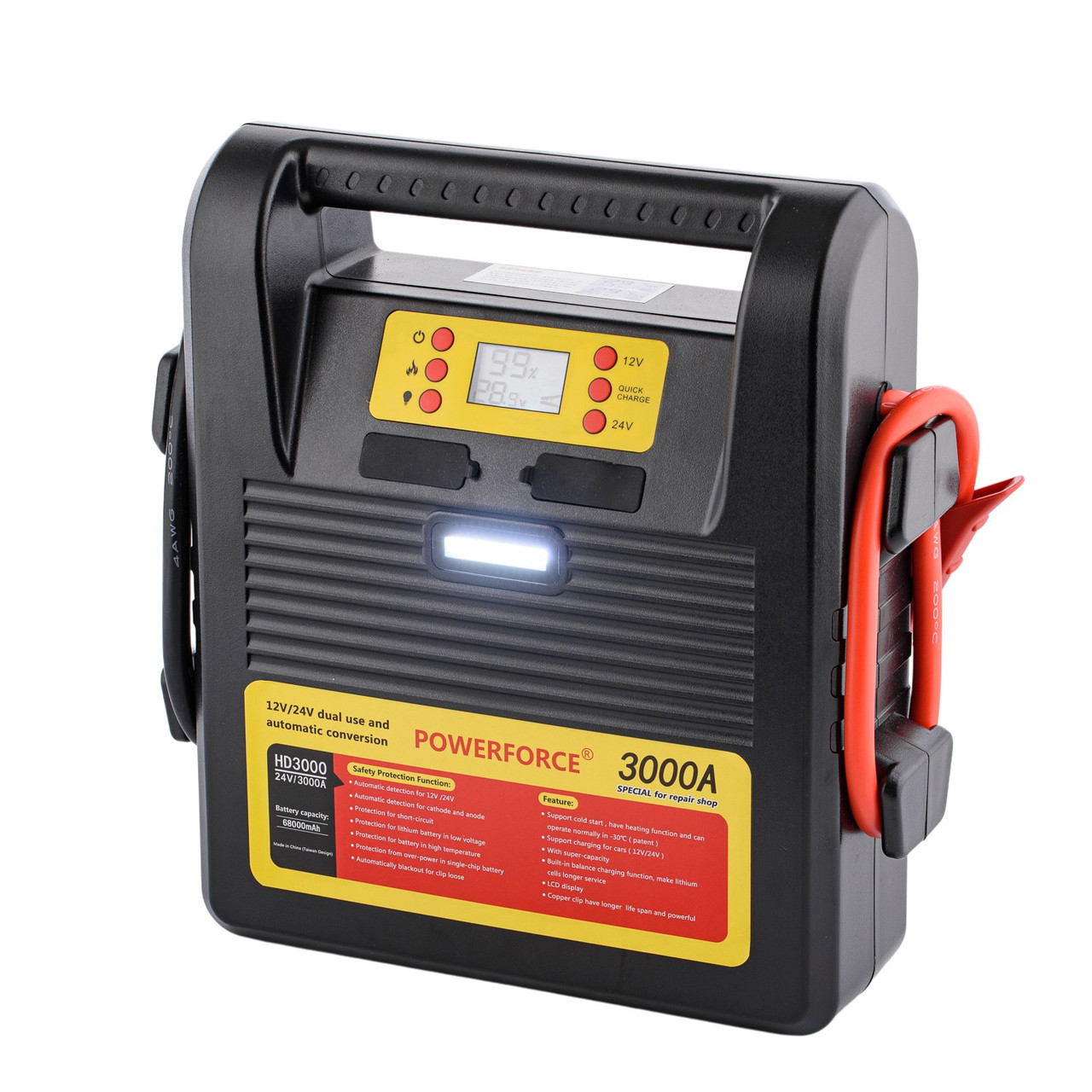 Пусковое устройство (Jump Starter) Powerforce HD3000 (12-24 Вольт, 3000А, 68000 mAh) - фото 1 - id-p2173148149