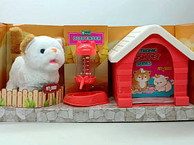 Інтерактивна іграшка Yi wu jiayu Котик "Plush pet" білий з рудими вушками MC-1040-2