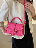 Жіноча сумка 4354 крос-боді рожева, фото 7