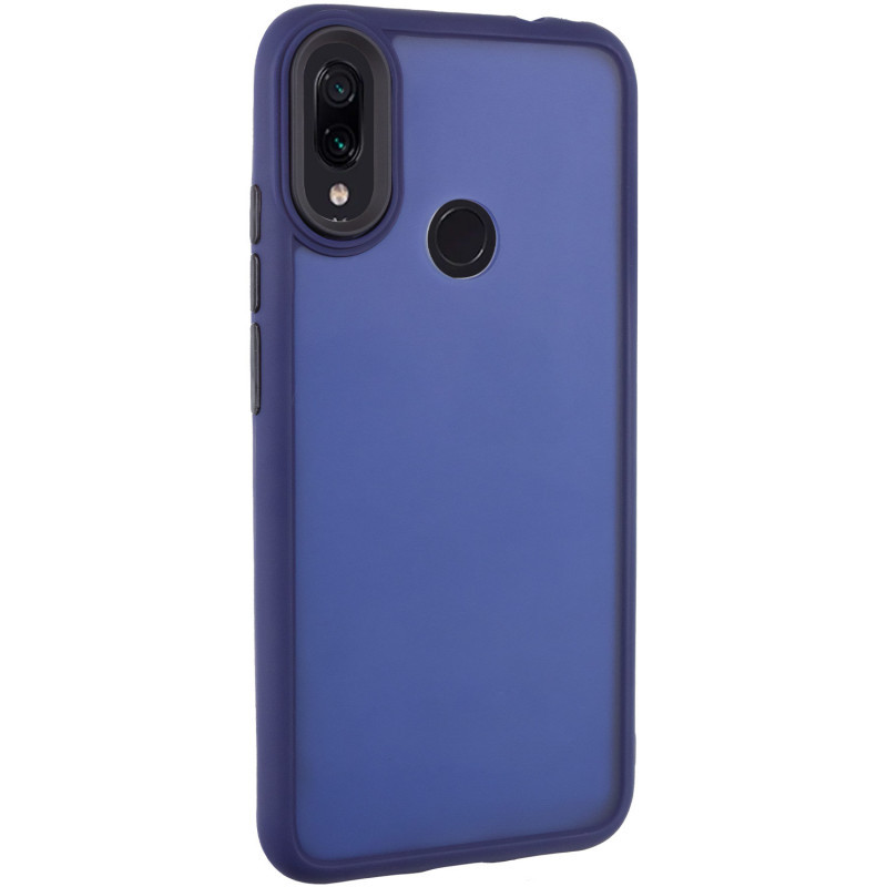 Двокомпонентний чохол TPU+PC Lyon frosted для Xiaomi Redmi Note 7 / Note 7 Pro / Note 7s | Navy Blue, фото 1