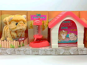 Інтерактивна іграшка Yi wu jiayu Котик "Plush pet" рудий MC-1040-1