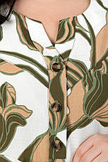 Весняна літня сукня з поясом тканина льон, фото 2