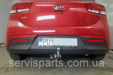 Фаркоп Kia Rio 4 хетчбек 2017- (Кіа Ріо 4) без підрізу бампера, фото 1