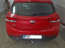 Фаркоп Kia Rio 4 хетчбек 2017- (Кіа Ріо 4) без підрізу бампера, фото 3