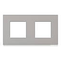 Рамка 2-пости Unica Pure горизонт алюміній матовий/білий NU600480, фото 2