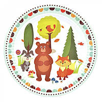 Набор бумажных тарелок "Лесные звери" Party 7038-0027, 10 шт, Vse-detyam