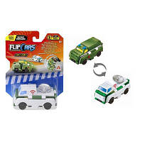 Машина Flip Cars 2 в 1 Грузовик связи и Военная скорая помощь (EU463875-15) ASN