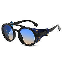 Солнцезащитные очки в стиле стимпанк, очки имиджевые стильные Черные