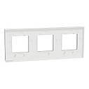 Рамка 3-пости Unica Pure горизонт алюміній матовий/білий NU600680, фото 4