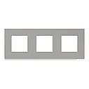Рамка 3-пости Unica Pure горизонт алюміній матовий/білий NU600680, фото 2