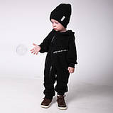 Дитячий стильний трикотажний ромпер комбінезон Чорний, розмір 80, фото 7